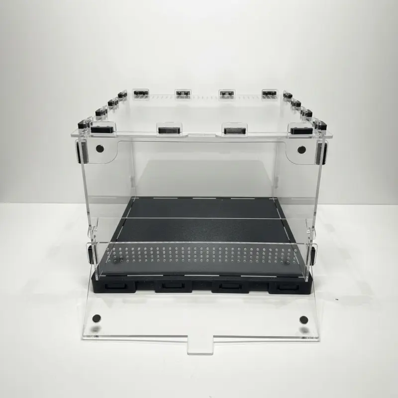 Тераріум ANTMART Black 300х300х200 мм з фронтальними дверцятами і PETG дном