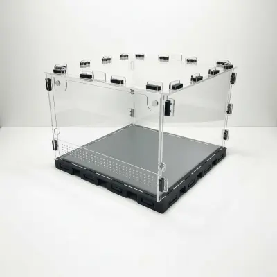 Тераріум ANTMART Black 300х300х200 мм з фронтальними дверцятами і PETG дном