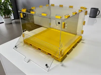 Тераріум ANTMART Yellow 300х300х200 мм с магнитной дверцей і PETG дном