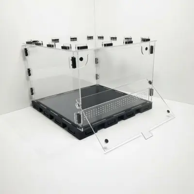 Тераріум ANTMART Black 300х300х200 мм з фронтальними дверцятами і PETG дном