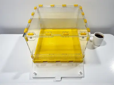 Тераріум ANTMART Yellow 300х300х200 мм с магнитной дверцей і PETG дном