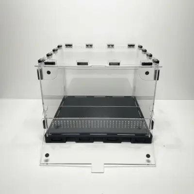 Тераріум ANTMART Black 300х300х200 мм з фронтальними дверцятами і PETG дном