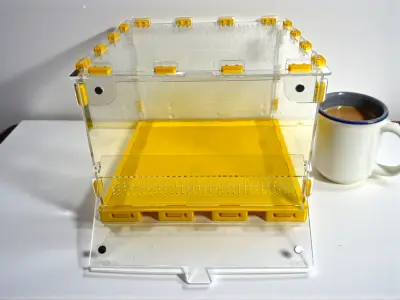Тераріум ANTMART Yellow 300х300х200 мм с магнитной дверцей і PETG дном