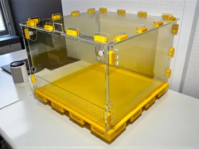 Тераріум ANTMART Yellow 300х300х200 мм с магнитной дверцей і PETG дном