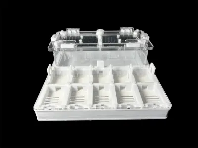 Мурашина ферма ANTMART Grid White 200х200 (Варіант Б) — гіпс Г-23 і PETG