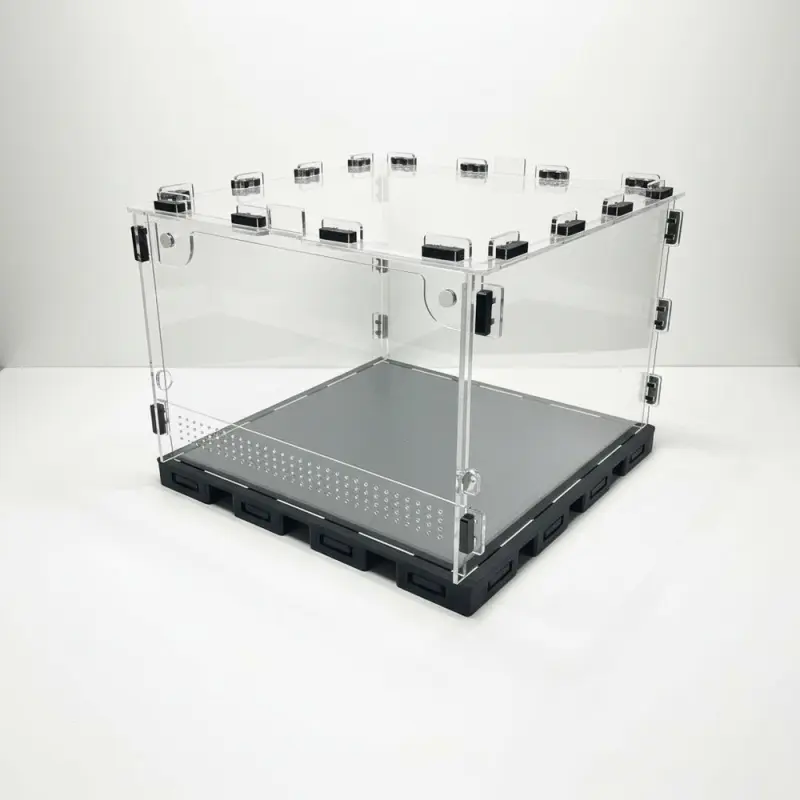 Тераріум ANTMART Black 300х300х200 мм з фронтальними дверцятами і PETG дном