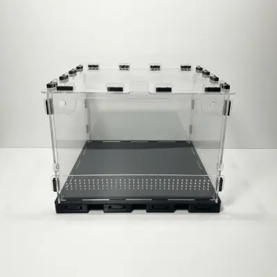 Тераріум ANTMART Black 300х300х200 мм з фронтальними дверцятами і PETG дном