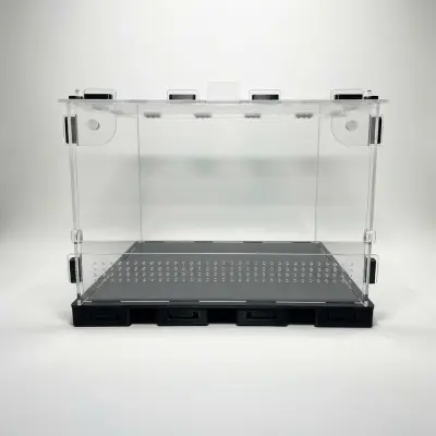 Тераріум ANTMART Black 300х300х200 мм з фронтальними дверцятами і PETG дном